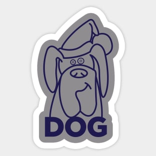 Doggie line art Sticker